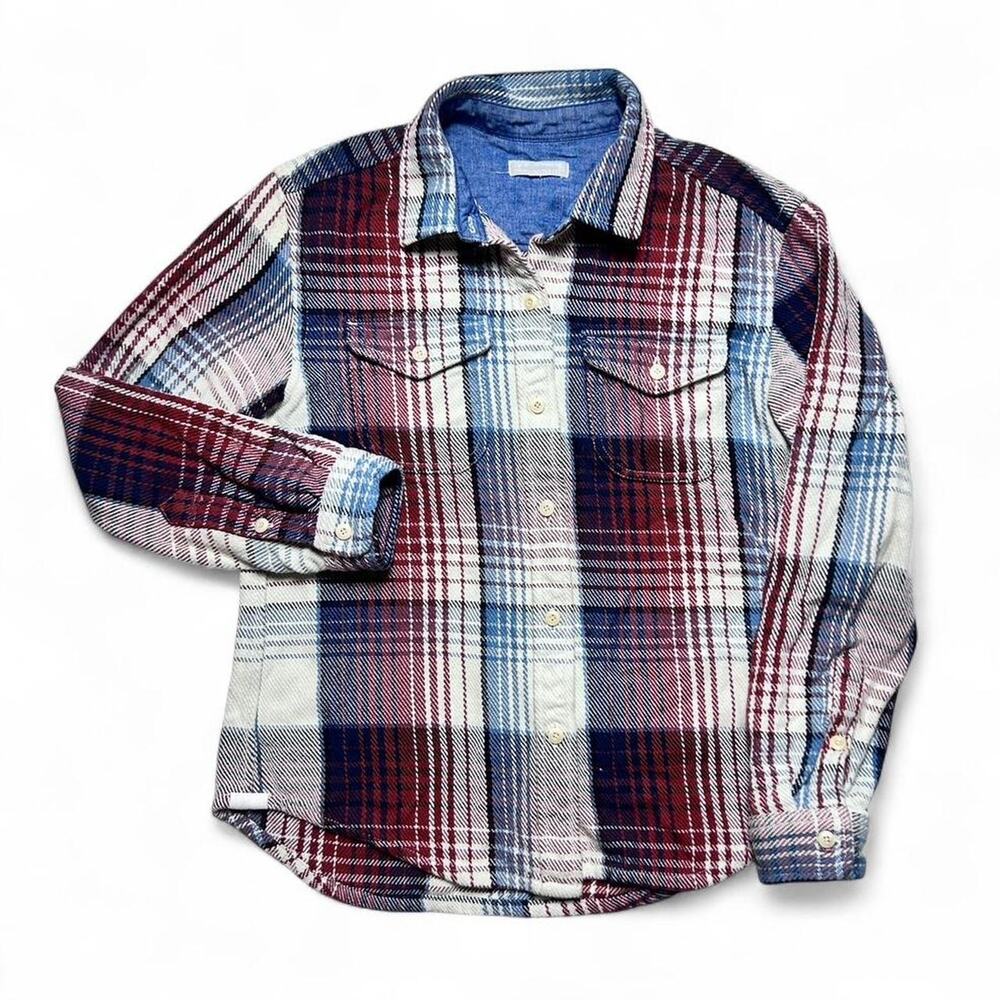 Outerknown Thick Organic Cotton Flannel Button Shirt Womens XS
